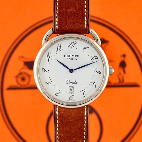 hermes arceau ref. ar4.810|Hermès Arceau AR4.810 Stainless steel Light blue 2010 .